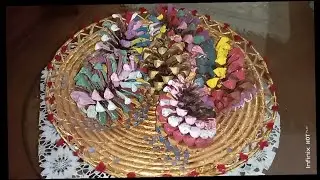 Decorate Pine  Cones With Different Colors / Craft Ideas 💐❤️