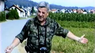 Delo na kontrolni točki pred skladiščem Jugoslovanske armade v Grosuplju - Kamna gorica. Julij 1991.