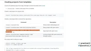 Creating Clojure Projects with clj-new and templates