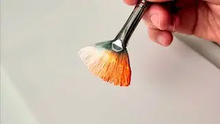 Как нарисовать белую розу на берегу озера Ноэль / Техника акриловой живописи