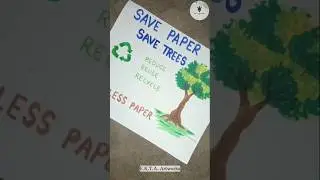 Save paper save trees poster | @E.K.T.A.Artworks | #savetrees #youtube #shorts