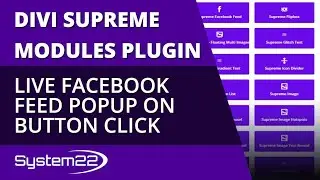 Divi Theme Live Facebook Feed  Popup On Button Click 😎