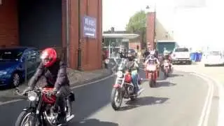 Ducati motorbikes arriving into Horsham piazza italia 2014!