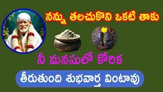 ఈ రెంటిలో ఒకటి తాకు బిడ్డా శుభవార్త అందుకుంటావు తల్లీ |saibaba motivetional advice | Baba Pilupu