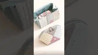 Criss Cross Pouch | Patchwork Pouch | Cute zipper bag
