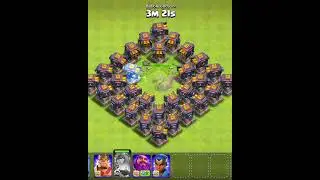 MAX HEROES VS MAX MULTI CANNONS ON CLAN CAPITAL IN CLASH OF CLANS #clashofclans#clashing#cocclasher