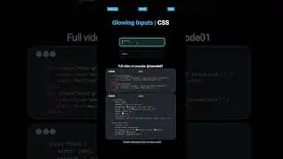 Glowing Input Field Effects in CSS (2025 Design Trend Your Forms NEED!)  #csstips #cssshorts #shorts