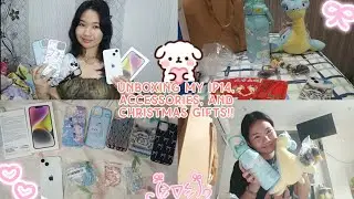 Unboxing my ip14, accessories, and christmas gifts!! 🎄✨ | Bea Nasurada