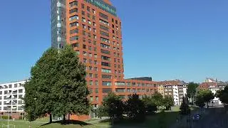 B&uuml;rgerpark D&uuml;sseldorf - Unterbilk  mit Stadttor und Portobello Haus