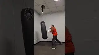 Anthony Wall Beating the Heavy Bag for a YouTube Short Video  #boxing #anthonywall #youtubeshorts