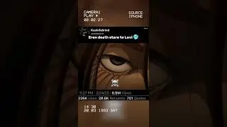 Eren death stare to Levi 🥶🔥 #aot
