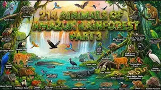 214 Animals of the Amazon Rainforest 8K | Nature Film & Relaxing Wildlife Sounds | Part 3