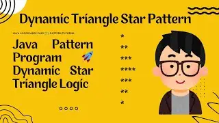 Java Pattern Printing: Dynamic Triangle Star Pattern | Coding with harichselvamc
