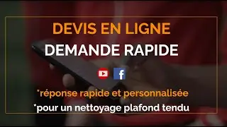 DEVIS EN LIGNE - DEMANDE RAPIDE - NETTOYAGE PLAFOND TENDU