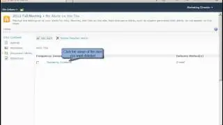 Deleting a SharePoint 2010 Alert - SharePoint 2010 Tutorials