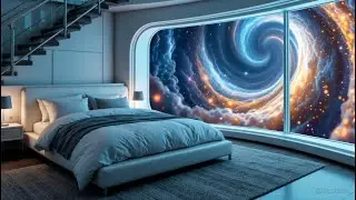 Cosmic Bedroom Window | 1 Hour of Hypnotic Space Wind & Angelic Ambient Hum (Sleep & Relax)