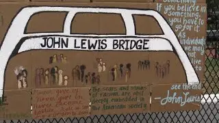 John Lewis memorial takes shape near White House