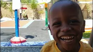 Miracle Baby Josiah makes AWESOME TRICK SHOT on kids Basketball Court