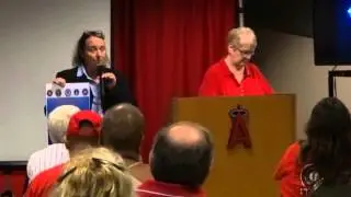 CA American Legion Auxiliary Leisha Fauth speaks LA Angels Homeless VETS CALPA