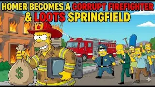 Simpsons Funny Moments | Homer Becomes A Corrupt Firefighter & Loots Springfield