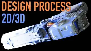Folding Pistol Concept Art 2D/3D part 1
