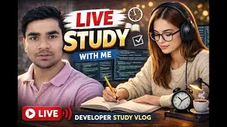 LIVE Study With Me 🔴 | Developer Study Vlog | Coding + Focus Session