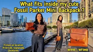 What Fits inside my Mini Backpack.? she's tiny but mighty 😅 Fossil Parker Mini Backpack 🤎