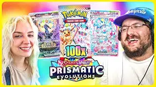 How Many Eeveelution SIRs in 100x Packs of Prismatic Evolutions? (ft. Kelly)