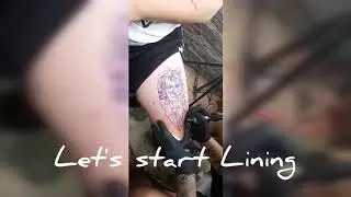 How I did my Covid19 pandemic tattoo competetion piece, My first. Neo Traditional 