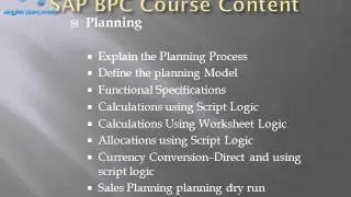 SAP BPC  training online