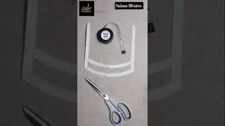 Easy Simple Neck Design | Bukram Pattern Cutting Step by Step  #shorts #youtubeshorts #sewinghacks