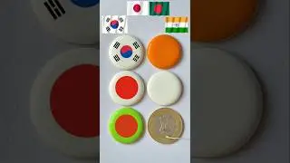National flag on coin || water drops art || #shorts #viral #trending #art #reels