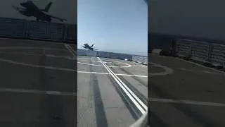 USAF F-16 buzzes US Navy War Ship #flight #militaryaircraft #howlow