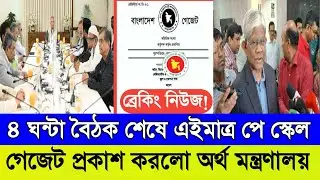 ব্রেকিং নিউজ! ৪ ঘন্টা বৈঠক শেষে এইমাত্র পে স্কেল গেজেট প্রকাশ করলো অর্থ মন্ত্রণালয়। Pay Scale Update