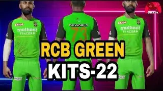 CRICKET 19: RCB TEAM GREEN JERSEY KITS 22 CRICKET 19 DOWNLOAD #GameAttic #Cricket19