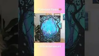 ✨🍄🎨Magic Mushroom Forest Easy Beginner Acrylic Painting #mushroomart