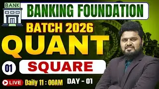 Bank Exams 2026 Preparation Begins 🔥 Day 1 | Square Tricks Complete + Roadmap
