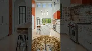 Kitchen - dry tree complete with leaves and flowers slice resin  Flooring INSANE! #Shorts