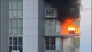 Fire in Marine Gateway North Tower on June 18, 2020