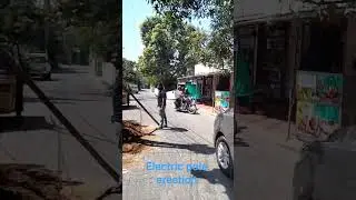 electric pole erection 👍👍