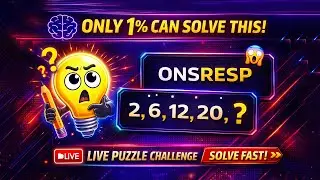 🧠 ONLY 1% Can Solve These! 🔥 LIVE Puzzle Challenge | Type Your Answer!