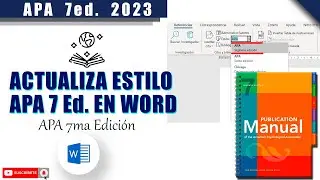 1️⃣ Como actualizar el Estilo APA 7 edici&oacute;n en Word de forma sencilla y r&aacute;pido - 2023 💻