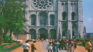 Exterior of Chartres Cathedral 1970 - Notre-Dame de Chartres, France - A UNSECO World Heritage Site