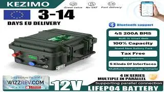 Аккумулятор LiFePO4 12 В 200 Ач 100 Ач 2560 Вт&middot;ч Bluetooth BMS 140 А&middot;ч 24 В для рыболовного судна