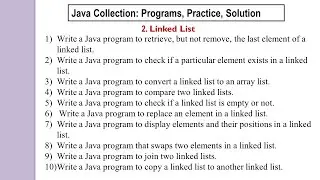 Linked List ( Exercises 2) for beginner