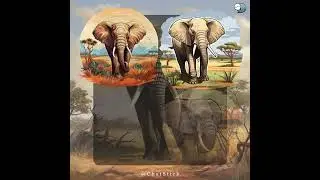 120 Elephant of the Savanna Digital Sticker Clipart Pack - Majestic Wildlife PNG Printable Cliparts