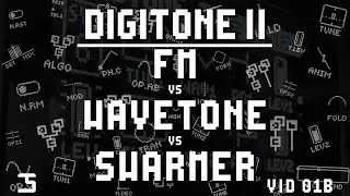 Сравнение Digitone II FM, Wavetone и Swarmer.