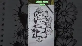 Grafiti nama followers NURIS #art #calligraphy #drawing #calligraphy #GRA