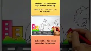 National Cleanliness Day Drawing #shorts #swachhbharatabhiyan #cleanliness #drawing #greenindia