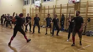 Fragment of my rapier class with Oxana in Akademia Szermierzy